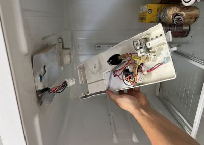 Bad defrost control board causing defrost issue with the refrigerator.