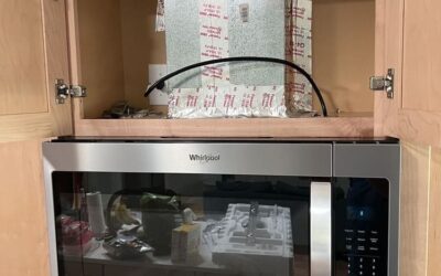 Microwave installation over the range